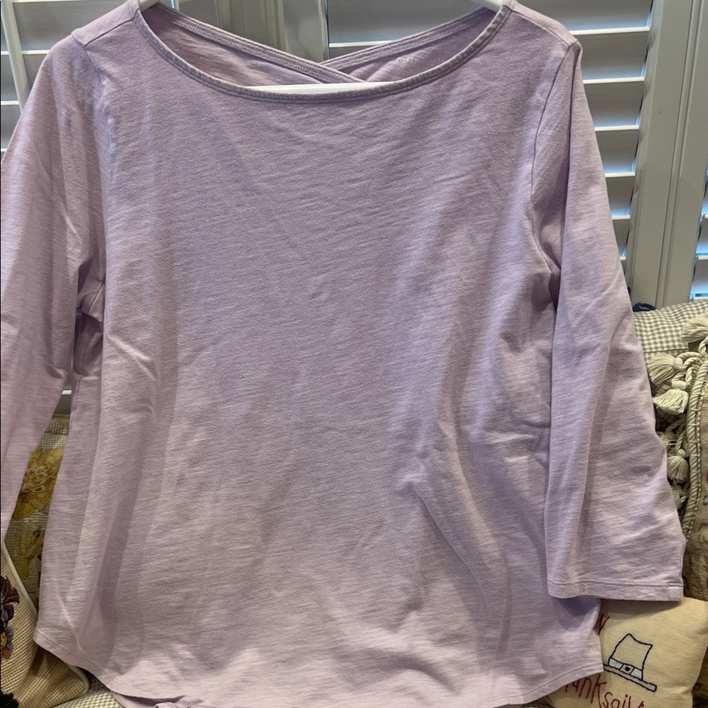 Eileen Fisher Light Purple Long Sleeve Top